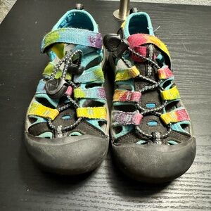 COPY - Keen Newport H2 Rainbow Tie Dye Sport Hiking Water Sandals Kids Girls Sz…